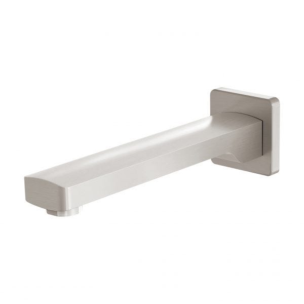 Phoenix Builders Teva Wall Bath Outlet 200mm Brushed Nickel