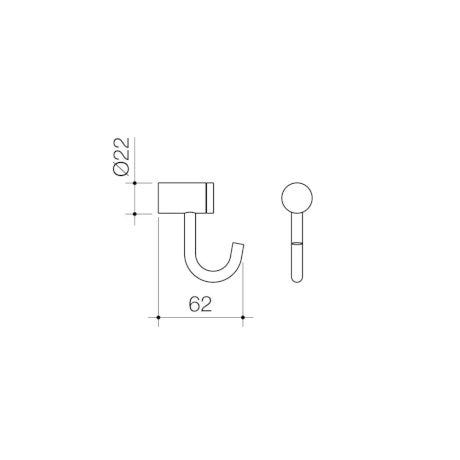 Caroma Titan Robe Hook Stainless Steel Renovation Kingdom