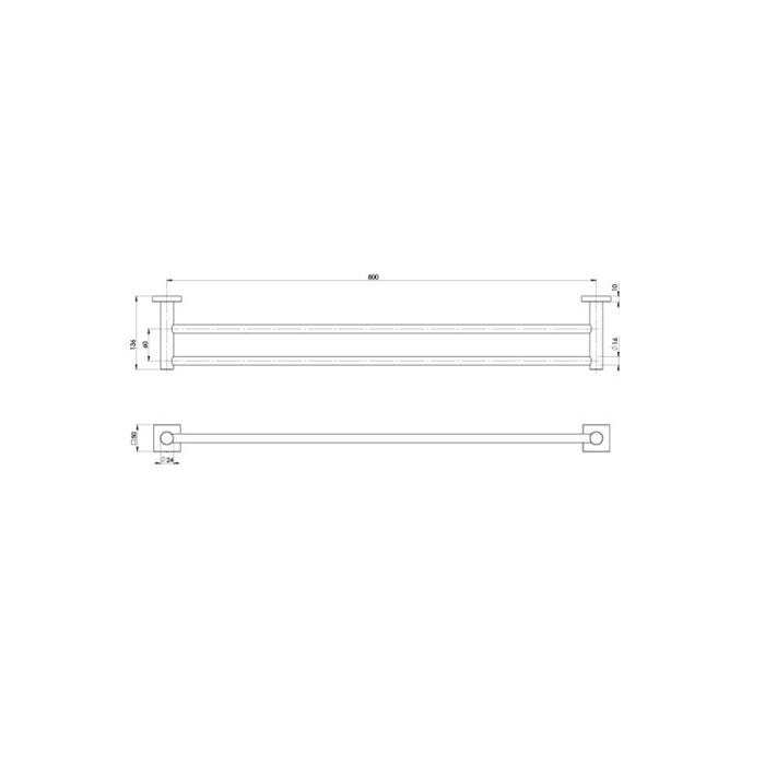 Phoenix radii double towel rail 2025
